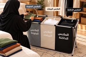 سلة غسيل مقسمة